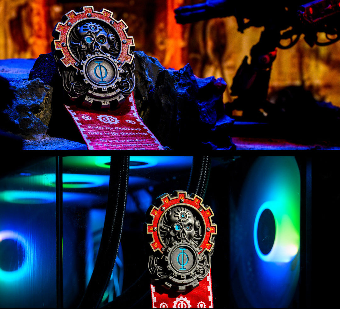 God of All Machines Pendant | Mechanical Theocracy Seal Badge | Cyber Relic Inspired Jewelry