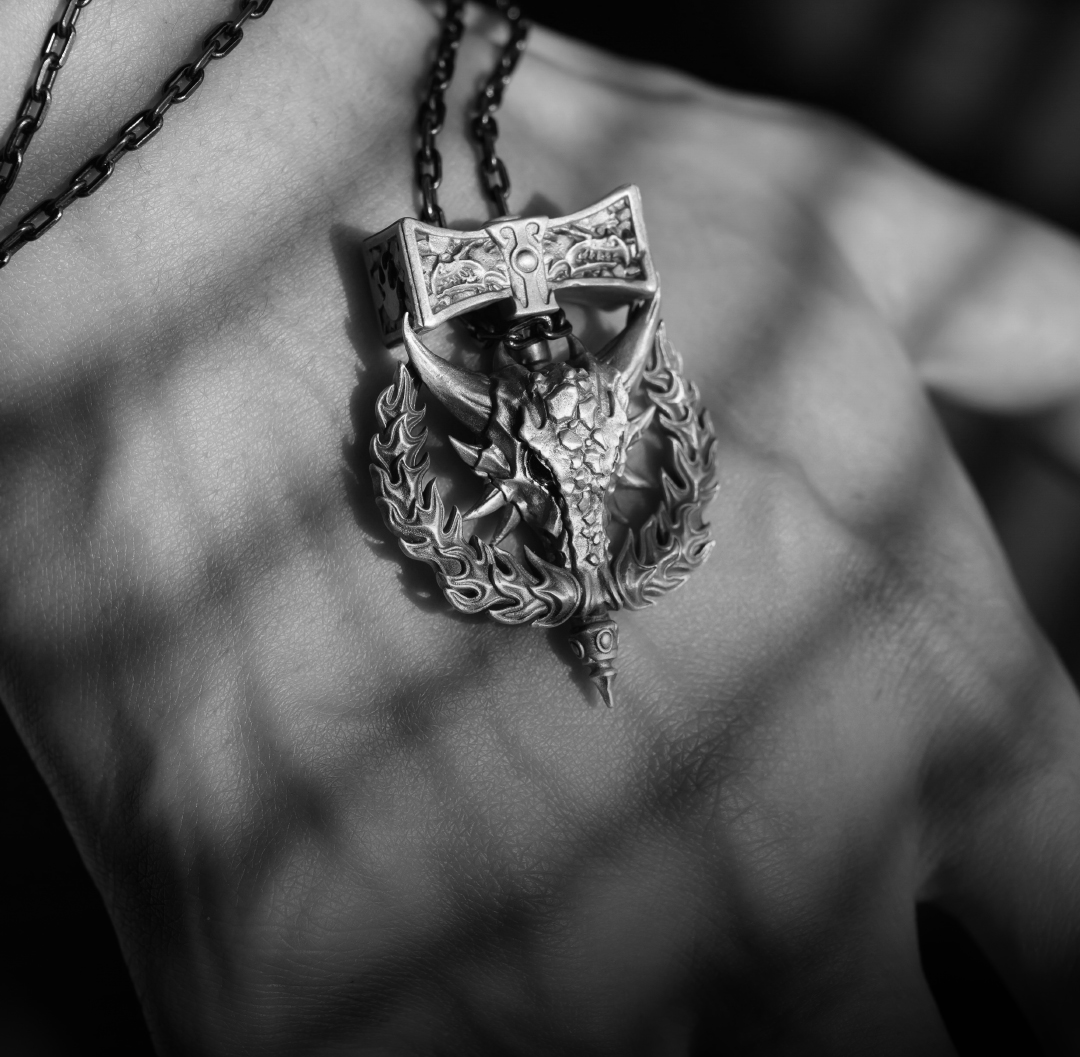 Salamanders-Inspired Pendant – Dawnbringer Warhammer Fan Necklace | Birthday Gift for Him by Starforged