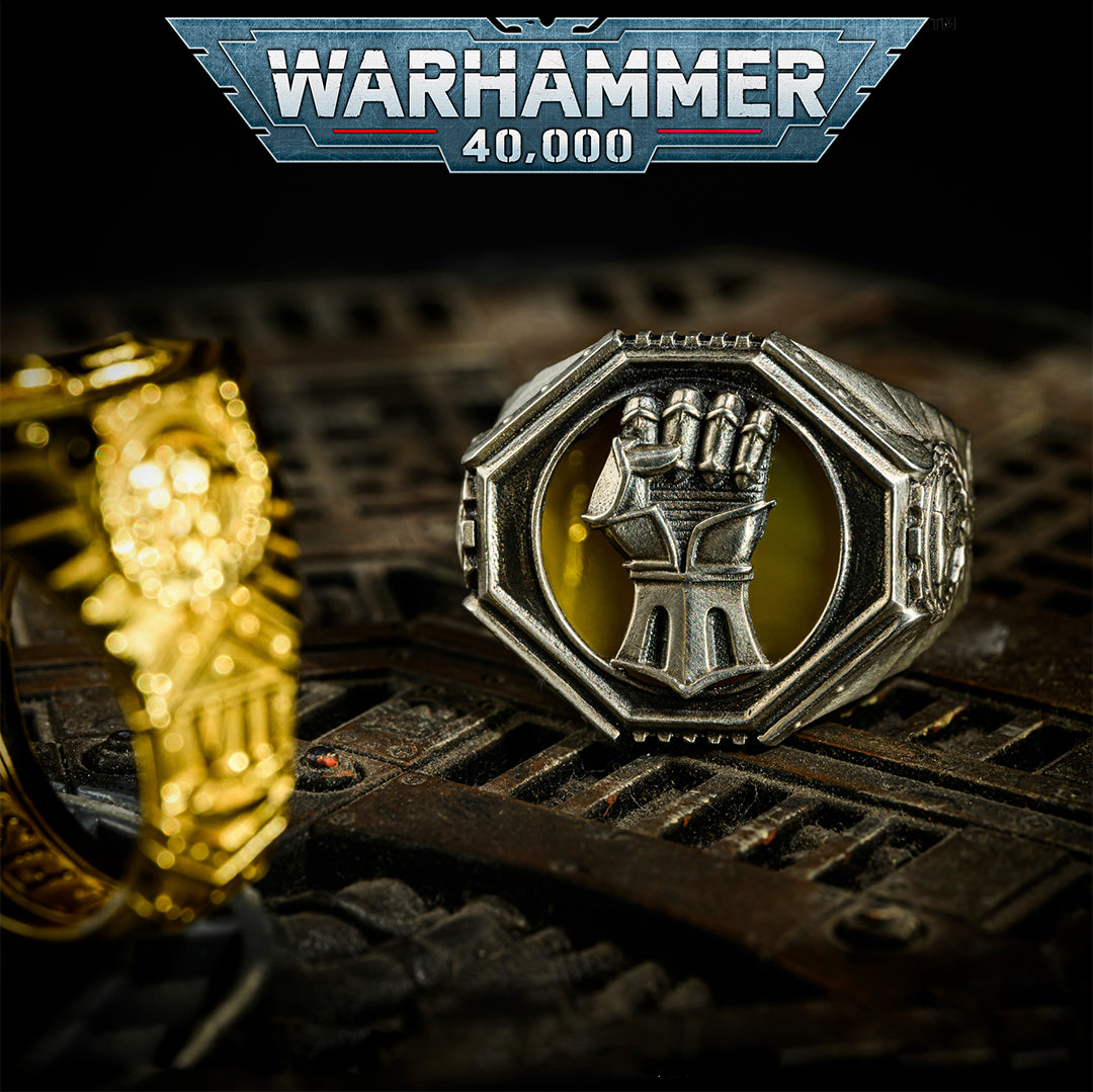 925 Sterling Silver Imperial Fists Ring – Warhammer Fan Gift | Inspired Jewelry by Starforged