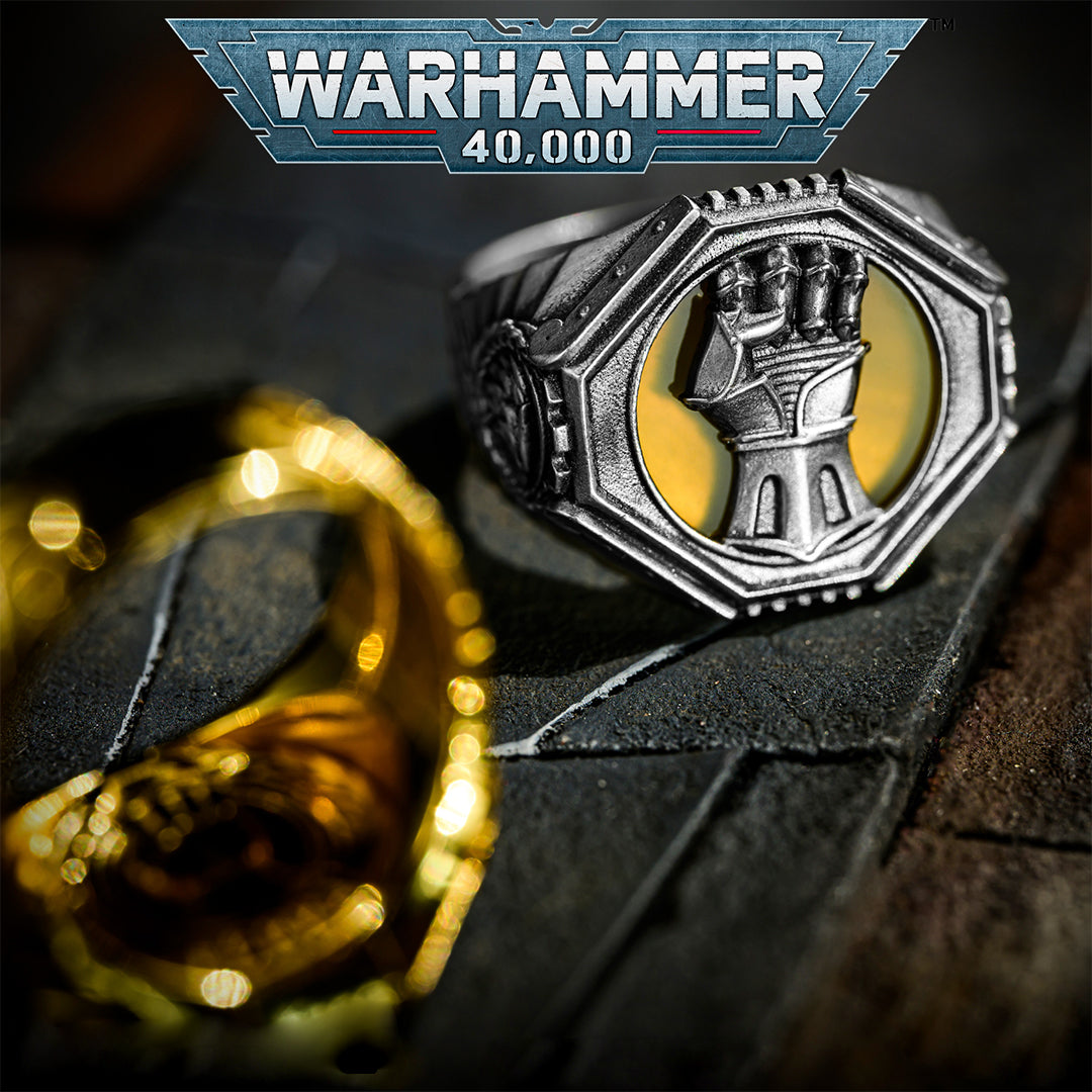 925 Sterling Silver Imperial Fists Ring – Warhammer Fan Gift | Inspired Jewelry by Starforged