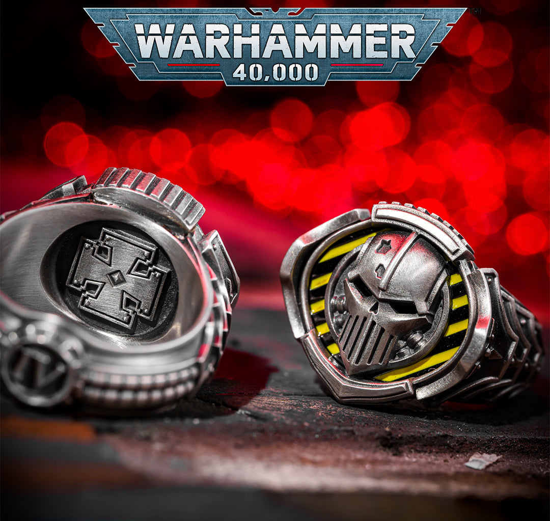 Iron Warriors Signet Ring – Sigil of Perturabo Tribute | Warhammer-Inspired Jewelry by Starforged
