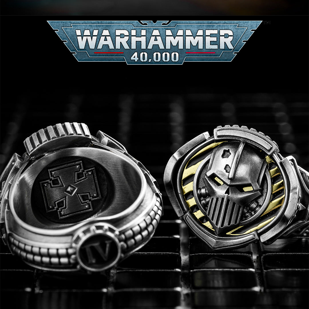 Iron Warriors Signet Ring – Sigil of Perturabo Tribute | Warhammer-Inspired Jewelry by Starforged