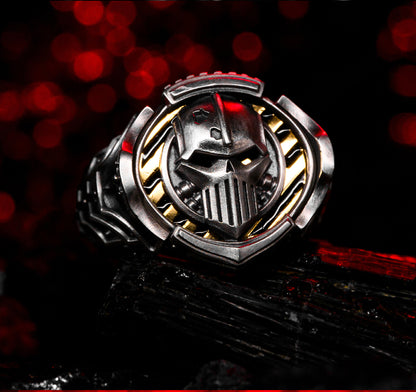 Iron Warriors Signet Ring – Sigil of Perturabo Tribute | Warhammer-Inspired Jewelry by Starforged