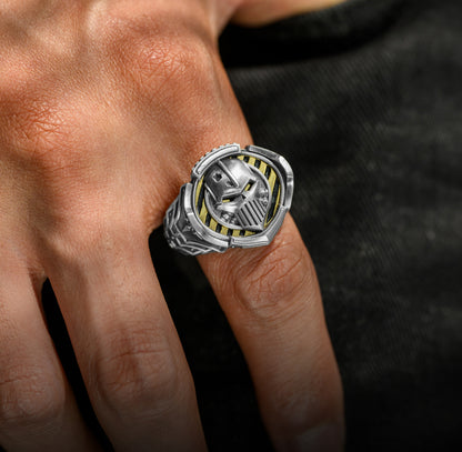 Iron Warriors Signet Ring – Sigil of Perturabo Tribute | Warhammer-Inspired Jewelry by Starforged