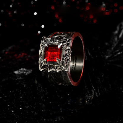 Bloodbite Gothic Ring | Dark Fantasy Inspired Jewelry | Grim Warrior Fan Accessory