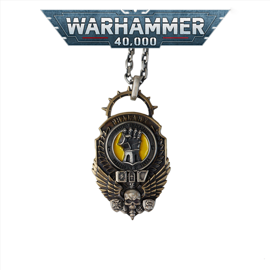 Mountain Line Hammer Pendant | Gothic Warrior Symbol Necklace | Sci-Fi Armor Fan Jewelry | Golden Fist Inspired Emblem
