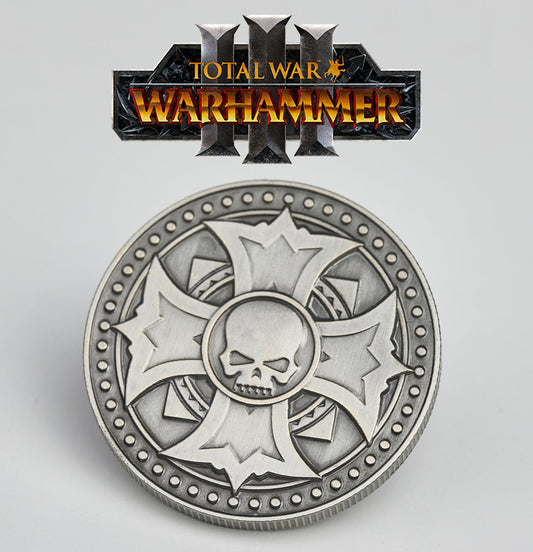 Warhammer Empire Reikland Coins - Antique Brass Currency Set | Total War Warhammer III Collectible | Imperial Soldier Pay Tokens