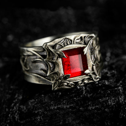 Bloodbite Gothic Ring | Dark Fantasy Inspired Jewelry | Grim Warrior Fan Accessory