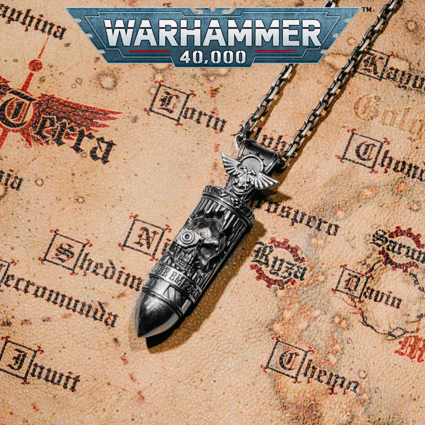 Sterling Silver Bullet Pendant | Sci-Fi Tactical Ammo Necklace | Grimdark Fan Jewelry Gift