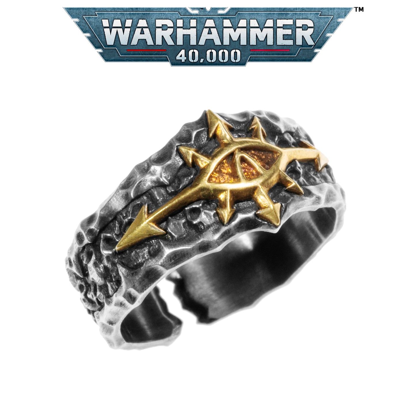 Gothic Villain Signet Ring | Dark Crusade Emblem | Obsidian Silver Jewelry | Dark Fantasy Collectible