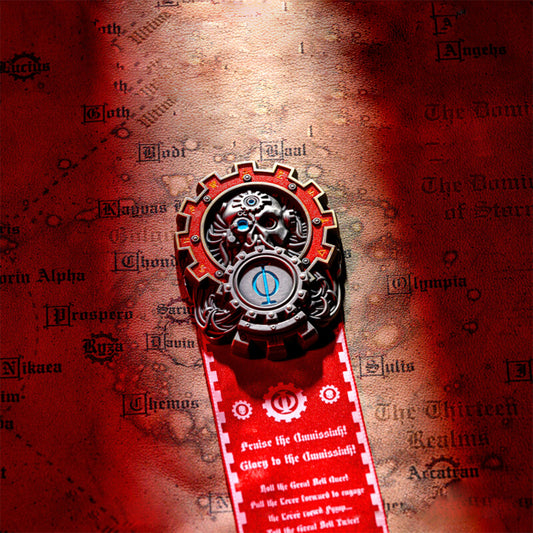 God of All Machines Pendant | Mechanical Theocracy Seal Badge | Cyber Relic Inspired Jewelry
