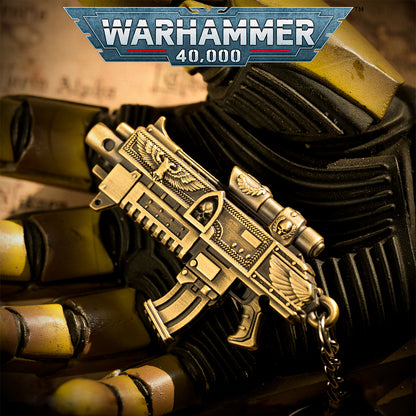 Gothic Sci-Fi Keychain - Bolt Rifle Pendant | Miniature Accessory & Gamer Gift