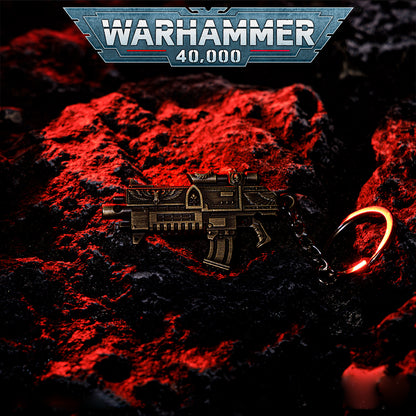 Gothic Sci-Fi Keychain - Bolt Rifle Pendant | Miniature Accessory & Gamer Gift