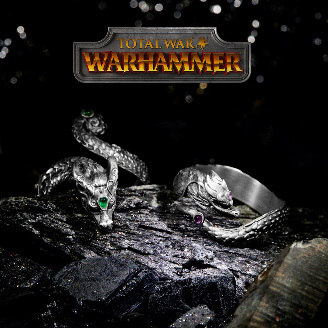 Warhammer Total War Peripheral Aurora Celestial Dragon Ring Mythical Shadow Zhaoming 925 Silver