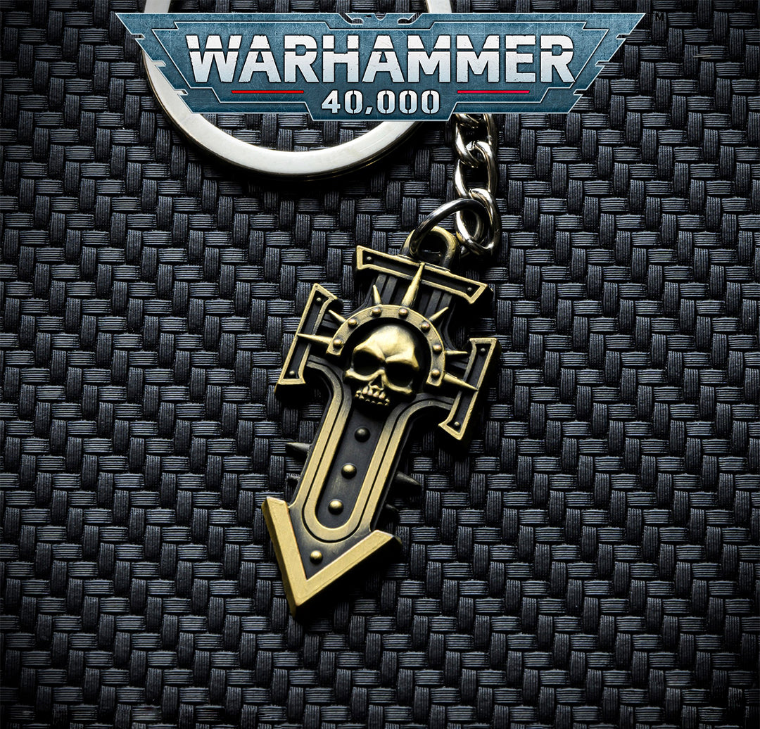 Warhammer 40K Indomitus Crusade Keychain – Starforged Accessory for Space Marine Fans