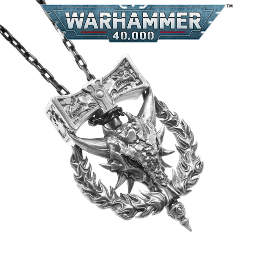 Salamanders-Inspired Pendant – Dawnbringer Warhammer Fan Necklace | Birthday Gift for Him by Starforged