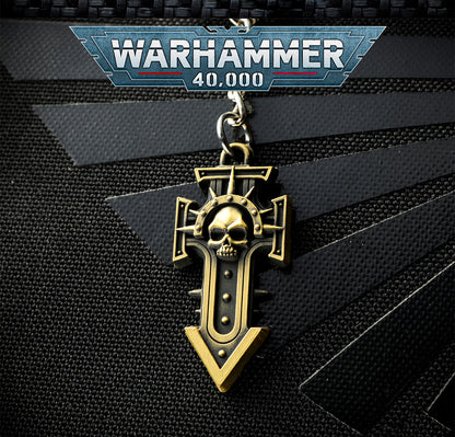 Warhammer 40K Indomitus Crusade Keychain – Starforged Accessory for Space Marine Fans