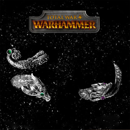 Warhammer Total War Peripheral Aurora Celestial Dragon Ring Mythical Shadow Zhaoming 925 Silver
