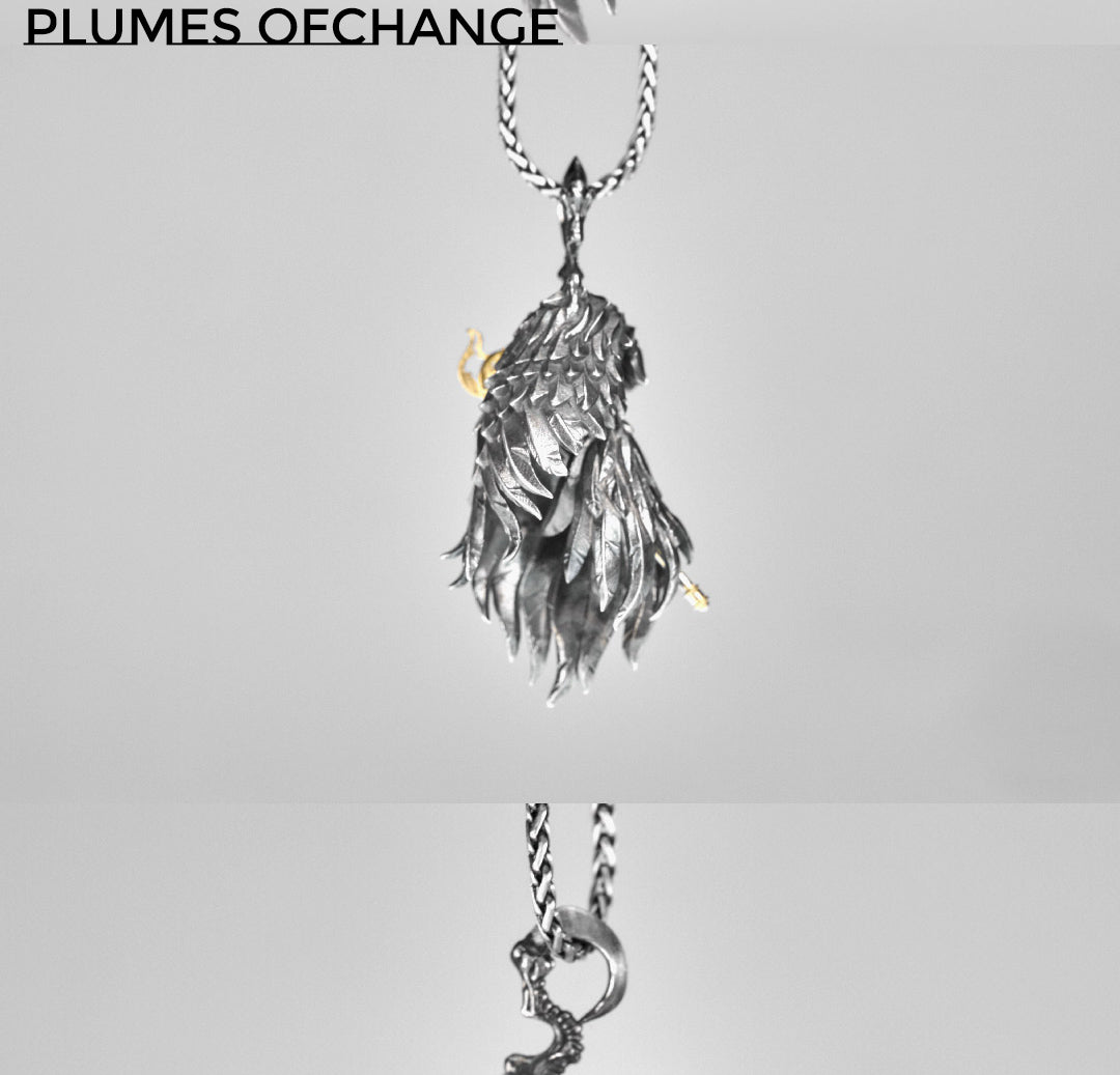 Warhammer 40K Plumes of Change Pendant Tzeentch Chaos God Necklace by Starforged