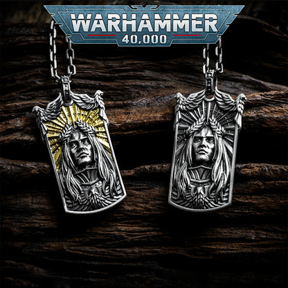 Imperial Majesty Pendant | Gold & Sterling Silver Necklace | Sci-Fi Fantasy Emperor Inspired Jewelry