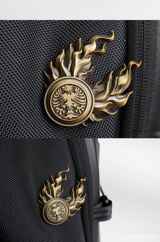 Fantasy Twin-Tailed Comet Brooch | Medieval Style Enamel Pin | Celestial Symbol Jewelry