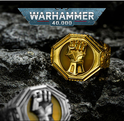 925 Sterling Silver Imperial Fists Ring – Warhammer Fan Gift | Inspired Jewelry by Starforged