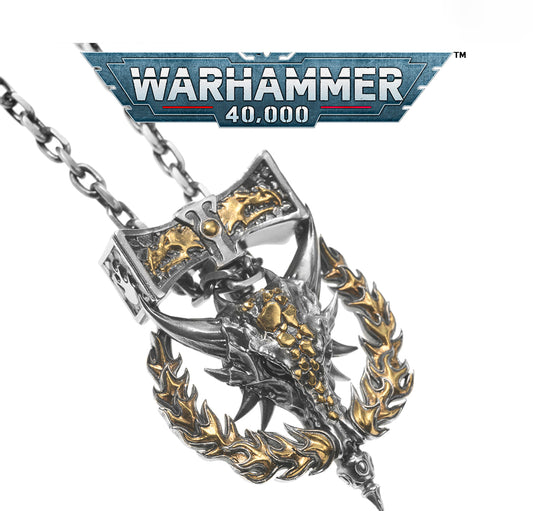 Salamanders-Inspired Pendant – Dawnbringer Warhammer Fan Necklace | Birthday Gift for Him by Starforged