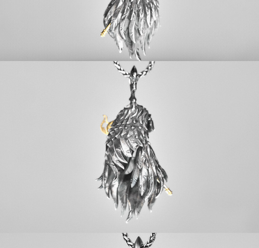 Warhammer 40K Plumes of Change Pendant Tzeentch Chaos God Necklace by Starforged