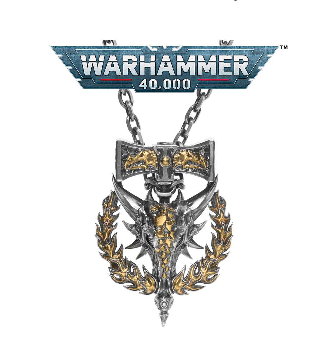 Salamanders-Inspired Pendant – Dawnbringer Warhammer Fan Necklace | Birthday Gift for Him by Starforged