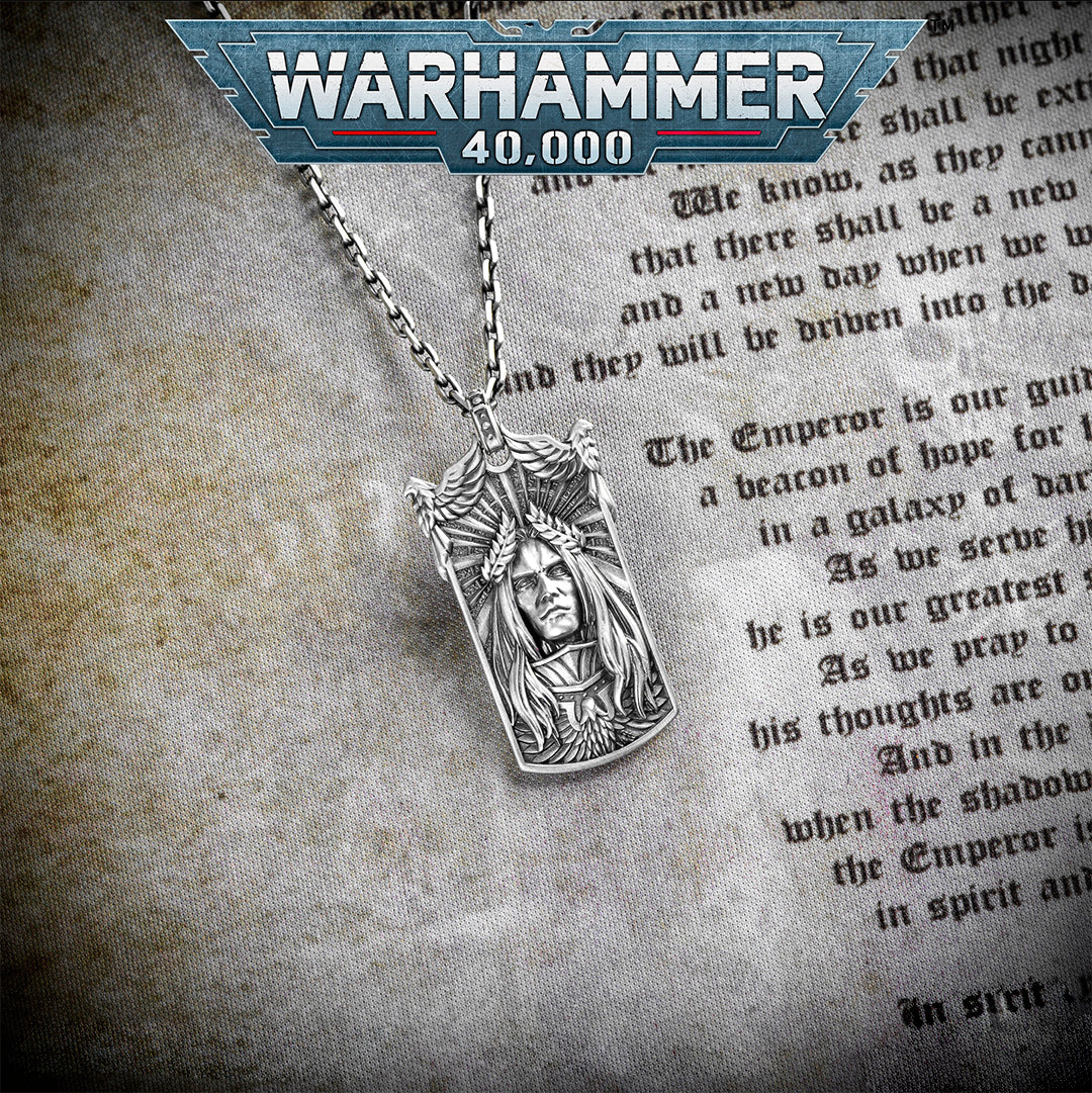 Imperial Majesty Pendant | Gold & Sterling Silver Necklace | Sci-Fi Fantasy Emperor Inspired Jewelry