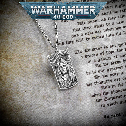 Imperial Majesty Pendant | Gold & Sterling Silver Necklace | Sci-Fi Fantasy Emperor Inspired Jewelry