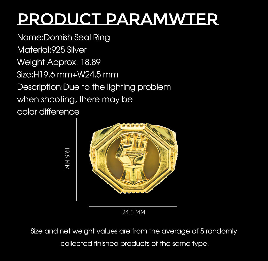 925 Sterling Silver Imperial Fists Ring – Warhammer Fan Gift | Inspired Jewelry by Starforged