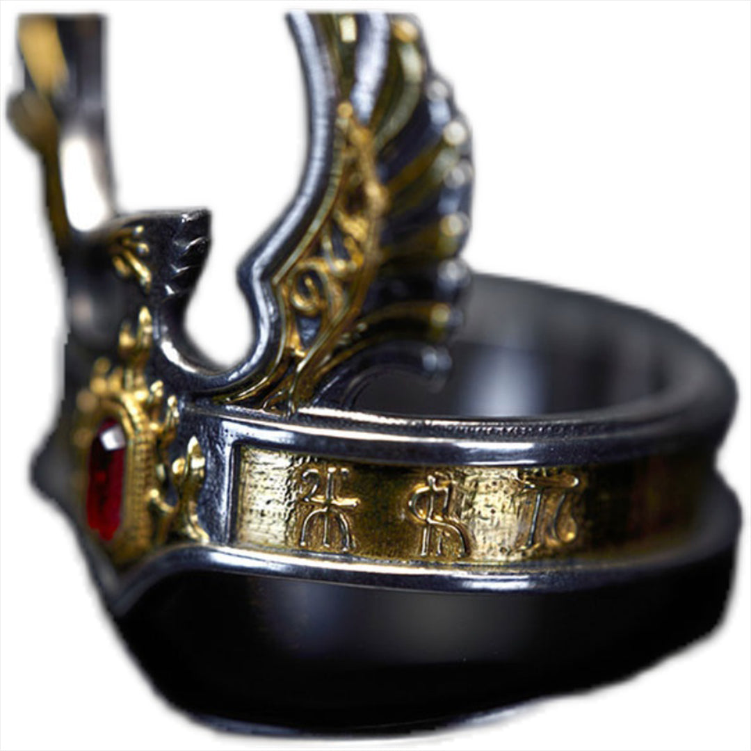 High Elf Phoenix Crown Ring - Total War: Warhammer III | 925 Silver Elven Jewelry | Warhammer Fantasy Artifact Ring