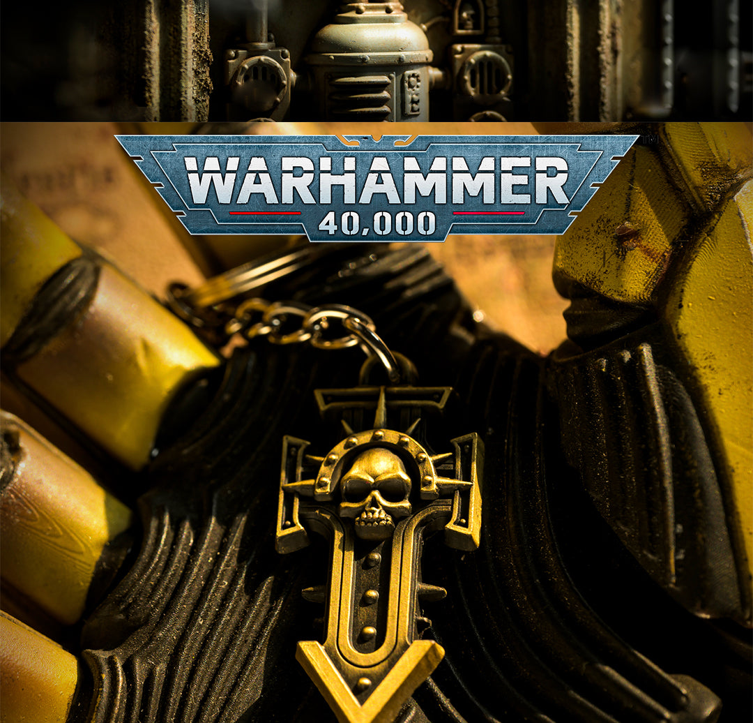 Warhammer 40K Indomitus Crusade Keychain – Starforged Accessory for Space Marine Fans