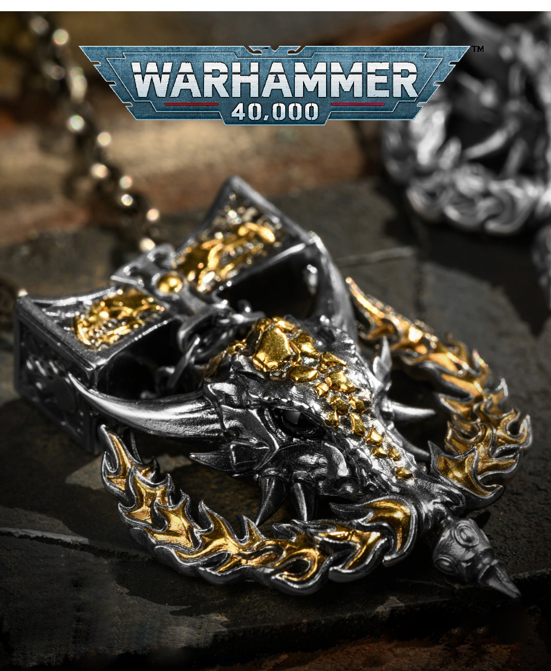 Salamanders-Inspired Pendant – Dawnbringer Warhammer Fan Necklace | Birthday Gift for Him by Starforged
