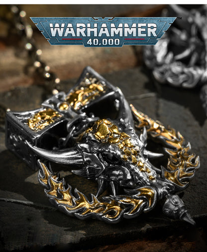 Salamanders-Inspired Pendant – Dawnbringer Warhammer Fan Necklace | Birthday Gift for Him by Starforged