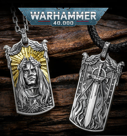 Imperial Majesty Pendant | Gold & Sterling Silver Necklace | Sci-Fi Fantasy Emperor Inspired Jewelry
