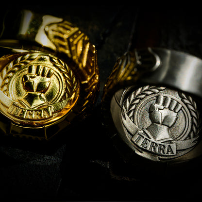 925 Sterling Silver Imperial Fists Ring – Warhammer Fan Gift | Inspired Jewelry by Starforged