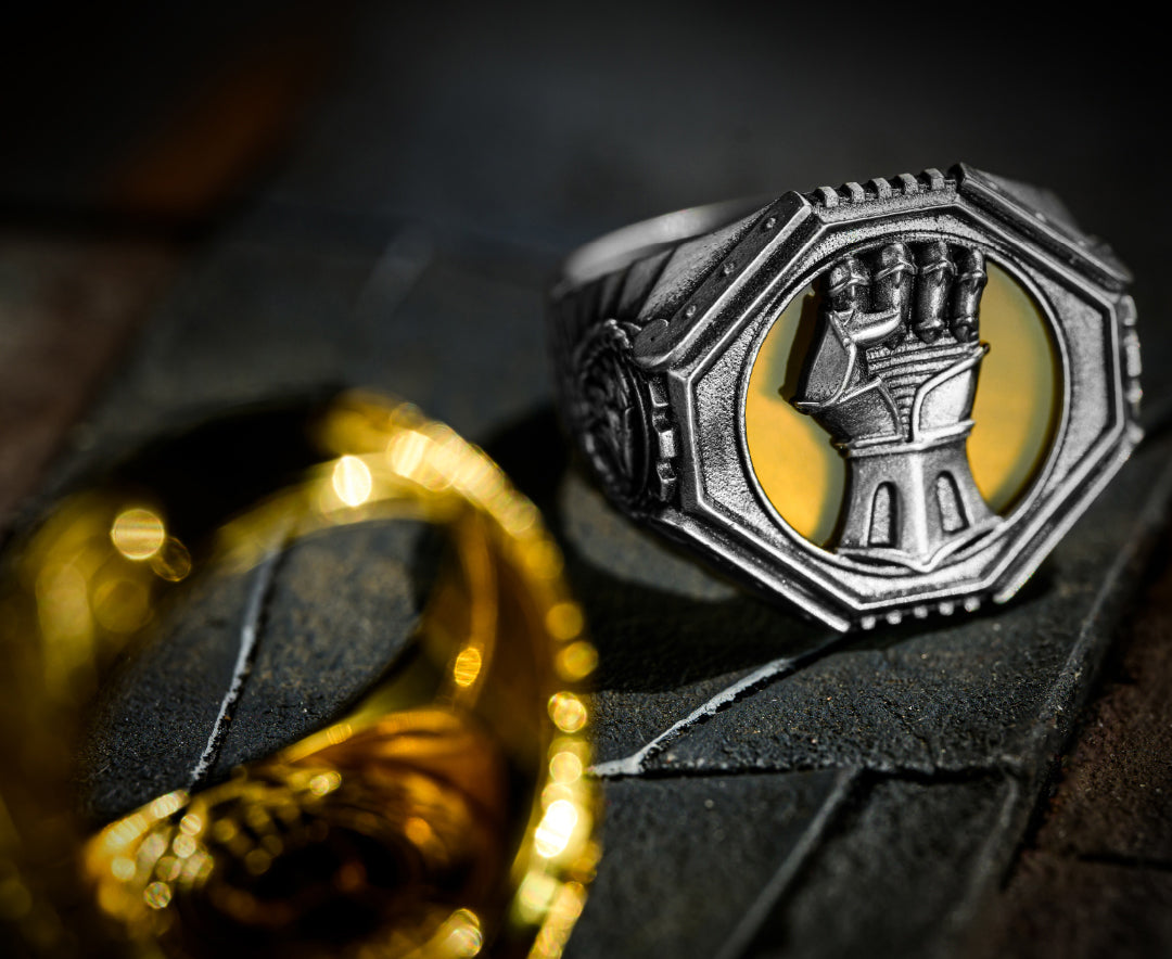 925 Sterling Silver Imperial Fists Ring – Warhammer Fan Gift | Inspired Jewelry by Starforged