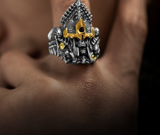 Supreme Bone Ring of Endless Death | Dark Fantasy Silver Ring | Gothic Jewelry for Undead Fans