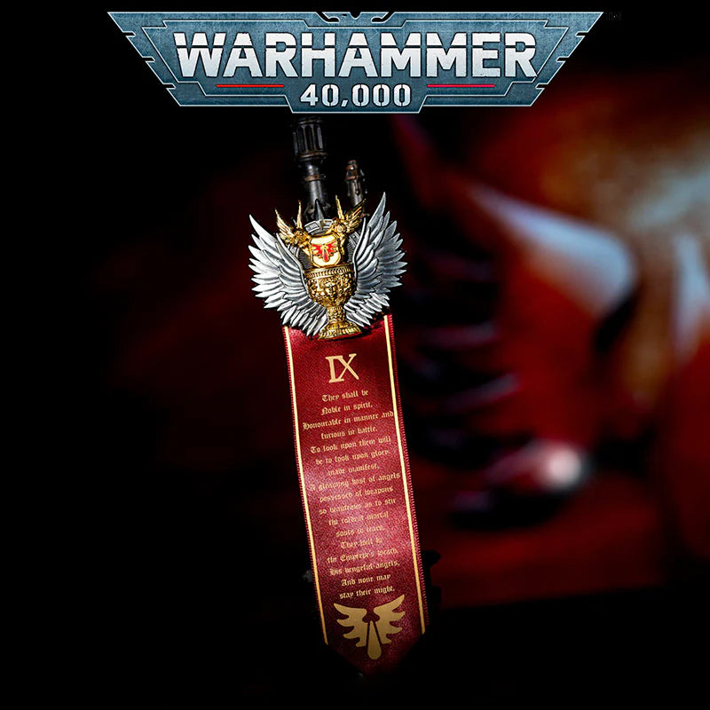 Crimson Legion Divine Seal Pin - Gothic Heroic Badge with Celestial Wings