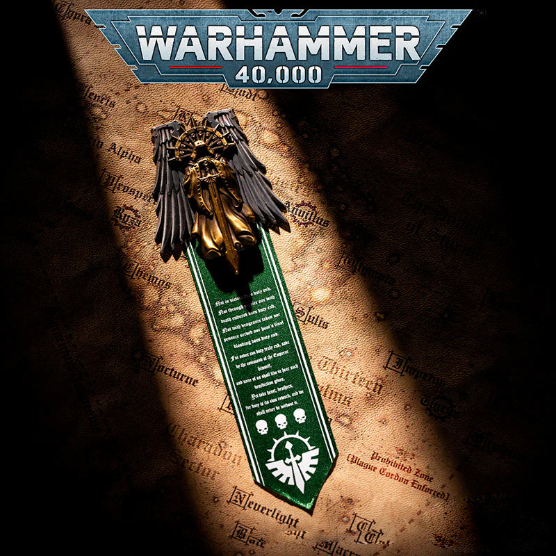 Gothic Warrior Inspired Brooch – Seal Emblem Pin | Grim Sci-Fi Badge Accessory