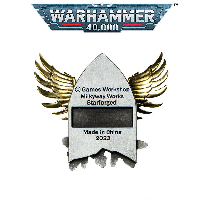 Galactic Eagle Medal Pin - Cyber Knight Brooch & Magnetic Collectible | Sci-Fi Fan Jewelry
