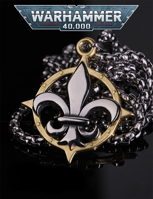 Sisters of Battle Sacred Seal Pendant | Warhammer 40K Inspired Alloy Necklace | Gothic Ecclesiarchy Emblem | Fan Favorite Statement Jewelry