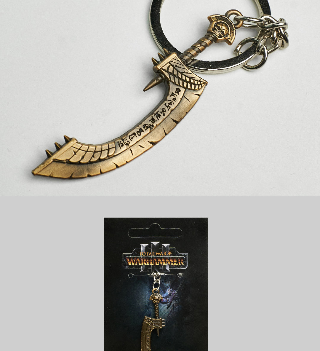Fantasy Scimitar Pendant & Keychain | Inspired by Nehekhara Style | Game-Inspired Accessory for Fans