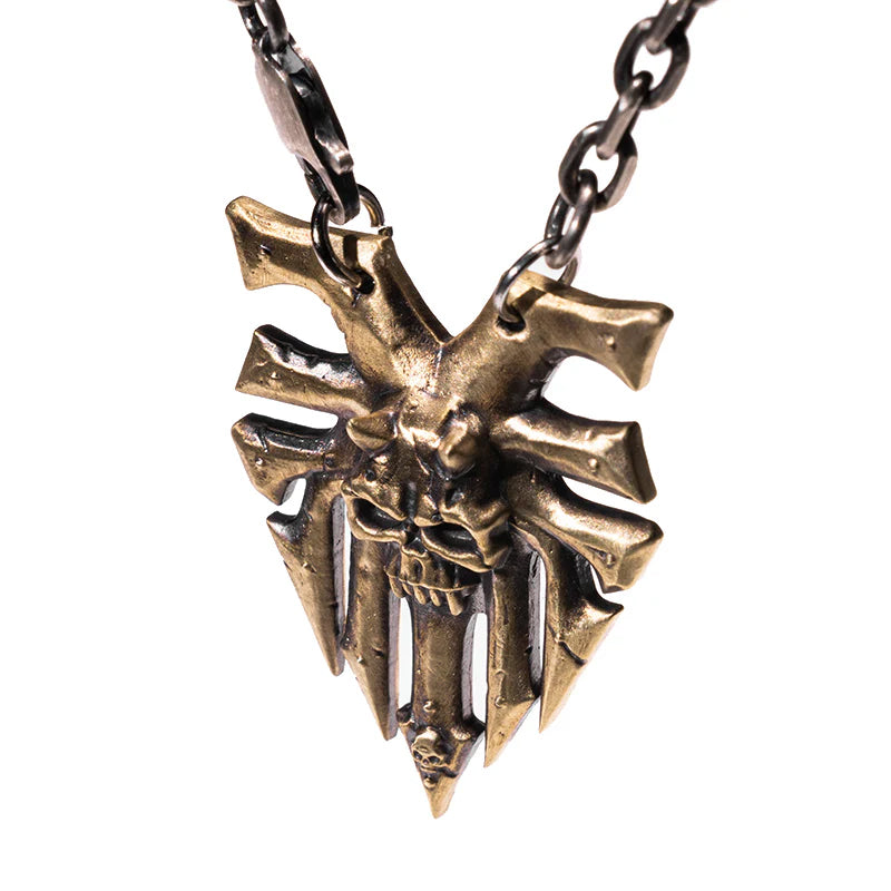 Ka’Bandha Inspired Chaos Demon Pendant – Copper Necklace for Men | Warhammer 40K Fan Jewelry
