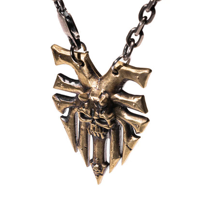 Ka’Bandha Inspired Chaos Demon Pendant – Copper Necklace for Men | Warhammer 40K Fan Jewelry