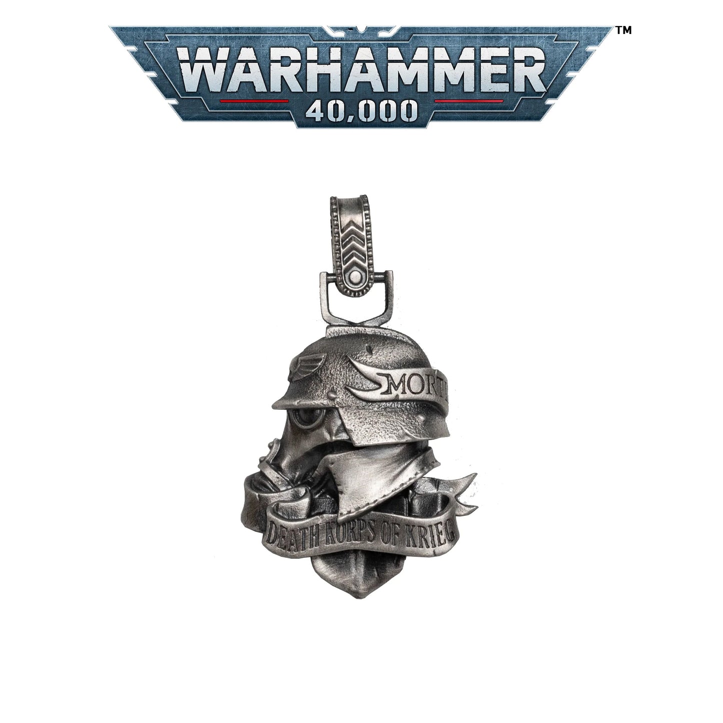 Memento Mori Pendant – Inspired by Death Korps of Krieg | Warhammer Fan Tribute Jewelry by Starforged