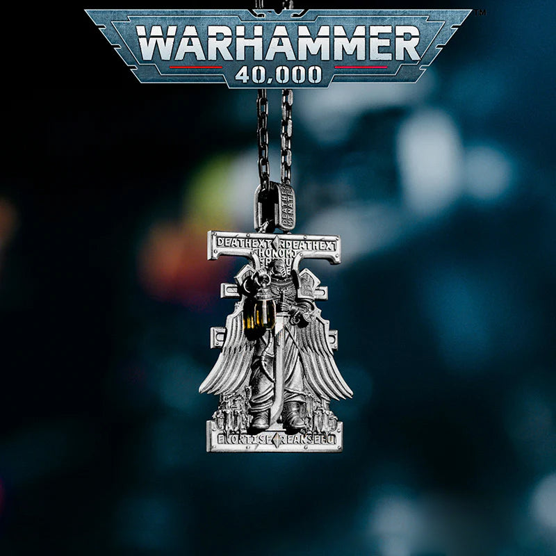 Warhammer 40K Deathwatch Stigmata Pendant | Space Marine Necklace | Fan Collectible Jewelry Inspired by Warhammer