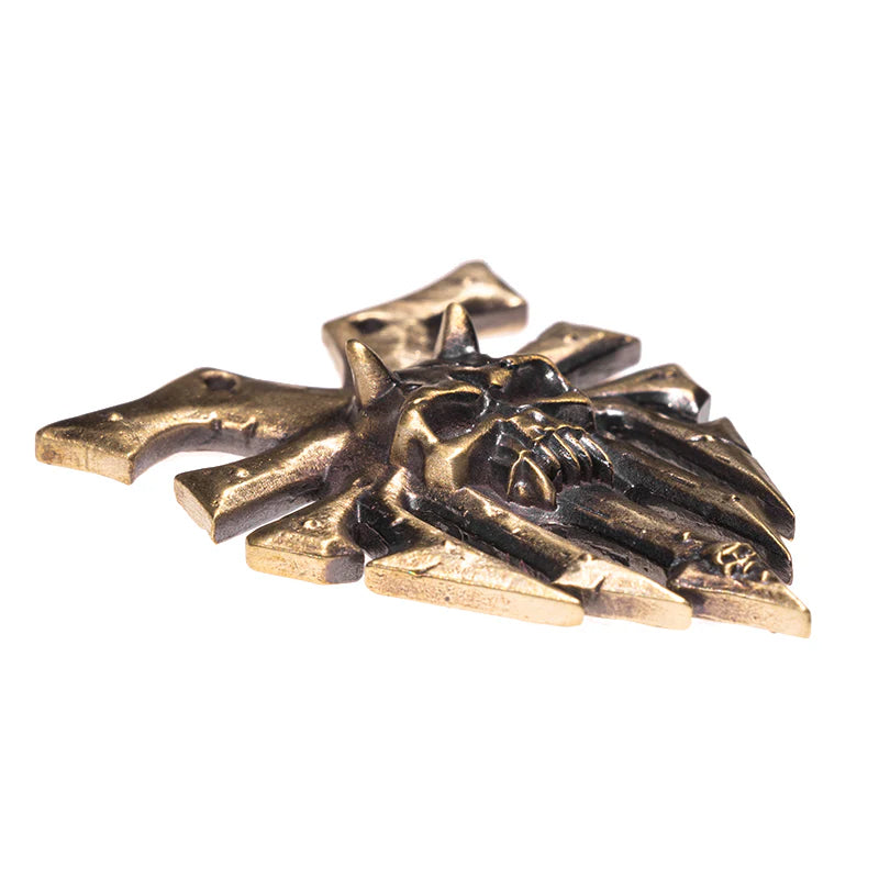 Ka’Bandha Inspired Chaos Demon Pendant – Copper Necklace for Men | Warhammer 40K Fan Jewelry